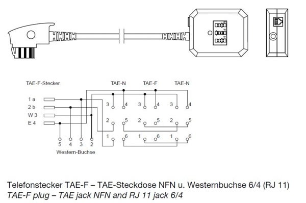 Kabel Tk Tae Adapter Tae F Stecker Nfn Buchse Adapter Tae