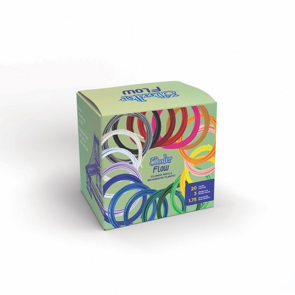 3Doodler Filament / FLOW / 20 / PLA / 20 Farben Nachfüllpack