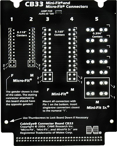 CableEye 763 / CB33 Interface-Platine (Molex MiniFit and MicroFit)