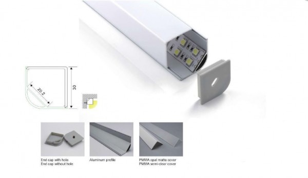 Synergy 21 LED U-Profil 200cm, ALU015-R