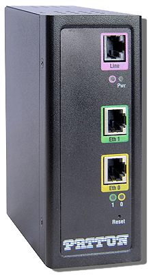 Patton Ruggedized 5.7 Mbps CopperLink 1314 Ethernet Extender (Local); Conformal Coated; 2 x10/100; -40 to 85C