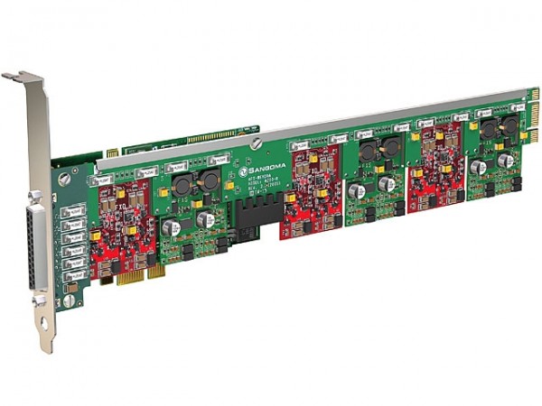 Sangoma A400 6FXS 2FXO analog Karte PCIe