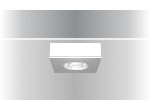 Synergy 21 LED Deckeneinbauspot Helios weiß, quadratisch, Aufputzrahmen