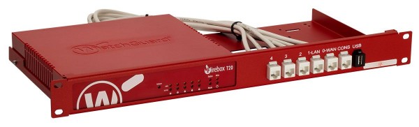 Rackmount.IT, Rack Mount Kit for WatchGuard Firebox T20/T25/T40/T45/T45-POE, UTP(ungeschirmte) Kupplung/Patchkabel