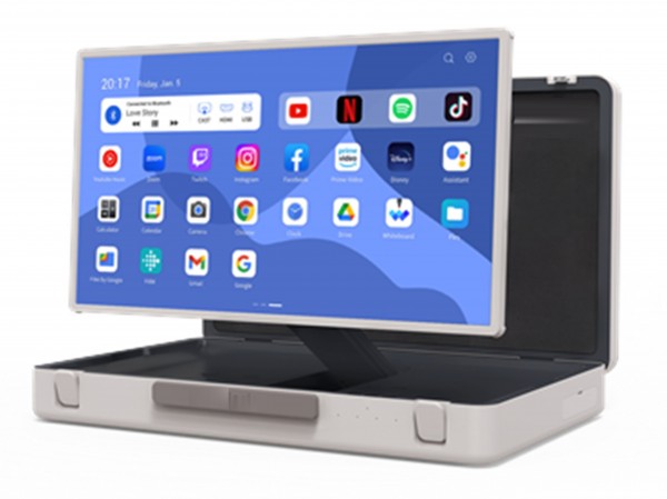 ALLNET Presentation Suitcase High Performance Display 27 Zoll, Android 13, RK3588, HDMI In, Koffer