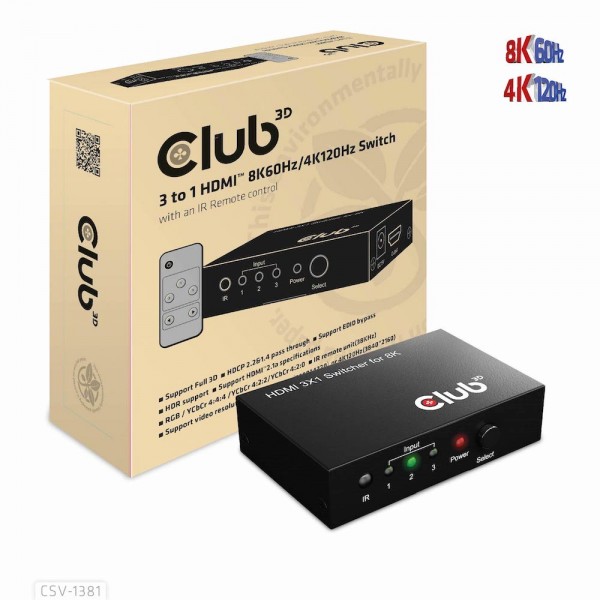 Video Splitter 3x HDMI *Club3D*