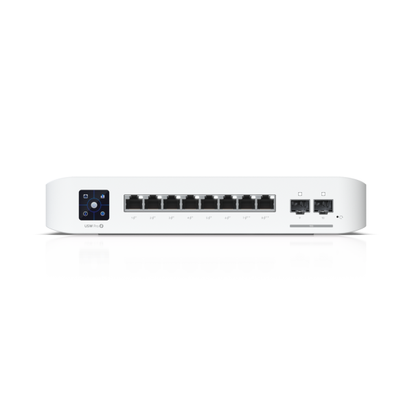 Ubiquiti Switch full managed Layer3 10 Port Â• 8x GbE Â• PoE Budget 120W Â• 2x PoE bt Â• 6x PoE at Â• 2x SFP+ Â• Wall Â• UniFi Â• USW-Pro-8-POE