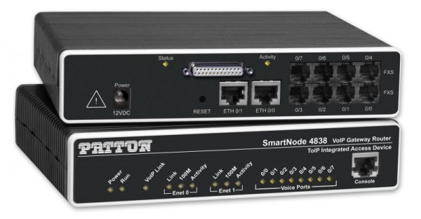 Patton SmartNode 4838, Analog IAD, 4 FXS &amp; 4 FXO, ADSL2+, Annex A &amp; B