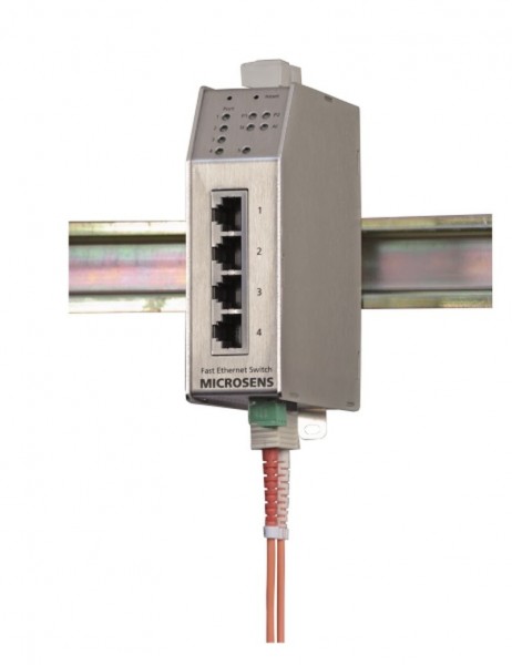 Microsens Profi Line Switch industrial FE, PoE, 4xRJ45, 2xST, MS650461PM-48
