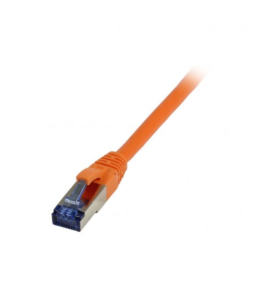 Patchkabel RJ45, CAT6A 500Mhz, 1.0m, orange, S-STP(S/FTP), TPE/LSZH(Superflex), AWG26, Synergy 21