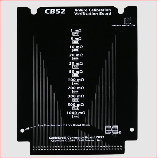 CableEye 782/ CB52 4-Wire Calibration Verification Board