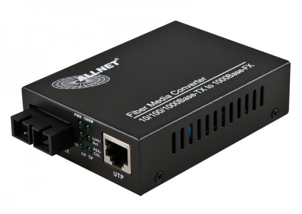 USED ALLNET Medienkonverter 10/100/1000BASE-T auf 1000BASE-SX Gigabit Multimode SC Anschluss ALL-MC103G-SC-MM