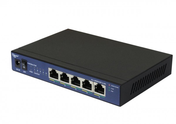 ALLNET Switch unmanaged 5 Port 2.5GBit • 5x PoE • 1x LAN • Lüfterlos • &quot;ALL-SG8005P-2.5G&quot;