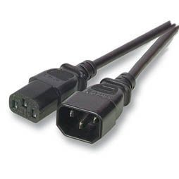 Netzkabel 230V Kaltgeräte IEC-C13(Buchse)/Kaltgeräte IEC-C14(Stecker), 1m,