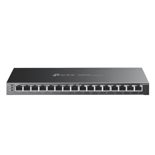 TP-Link Switch full managed Layer2 16 Port • 16x 1 GbE • PoE Budget 120 Watt • 8x PoE at • 8x 1 GbE • Omada • SG2016P