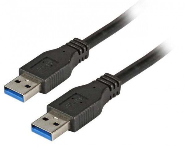 Kabel USB3.0, 1.0m, A(St)/A(St), schwarz, Classic,