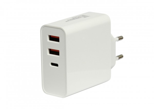 ALLNET USB Ladegerät Quick Charge® PD Netzteil Power Supply 65 Watt 2xTyp-A, 1x Typ-C, **EU PLUG**