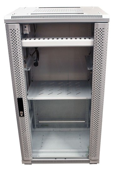 ALLNET 19&quot;Schrank, 22HE, B600/T1000mm, Glastür, Lichtgrau, SNB-Serie,