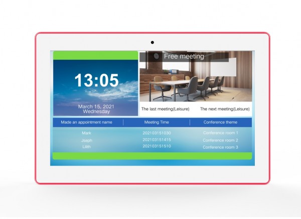 ALLNET Meetingraum RGB LED Tablet 15 Zoll RK3399 wei? Android 10 und NFC/RFID