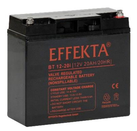 Effekta zbh. Akku, 12V-20AH, BT 12-20i, Insert Terminals,