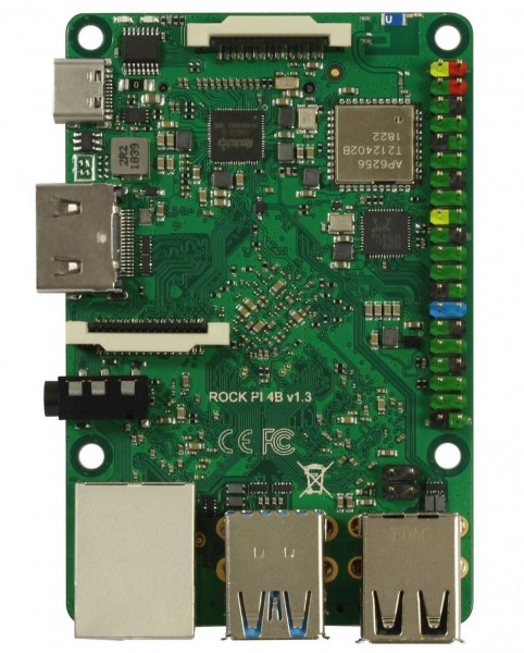 Rock Pi 4 Model A 4GB V1.4 (ohne WLAN/Bluetooth/PoE)/// USED C-Ware