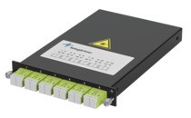 Telegärtner LWL, Baugruppenträger HD3-ES, zbh. Spleiß-Modul 0,5HE 6xLC-D/APC OS2