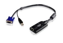 Aten KVM-Switch.zbh.Adapter Cable TP USB+VGA, mit Composite-Video-Unterstützung,