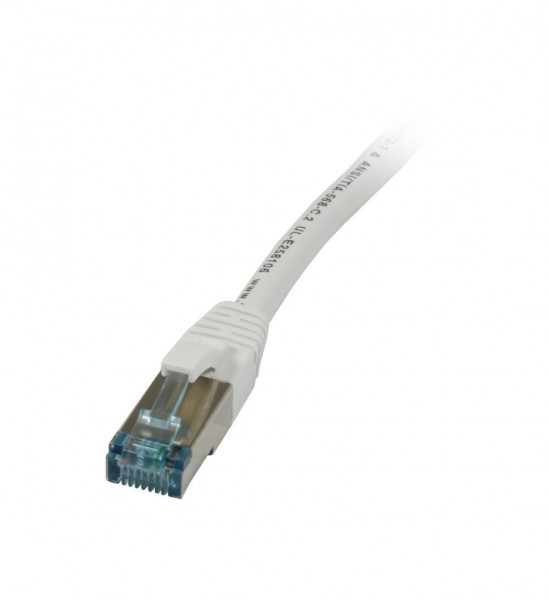 Patchkabel RJ45, CAT6A 500Mhz,10m, weiss, S-STP(S/FTP), TPE(Superflex), AWG26, Synergy 21