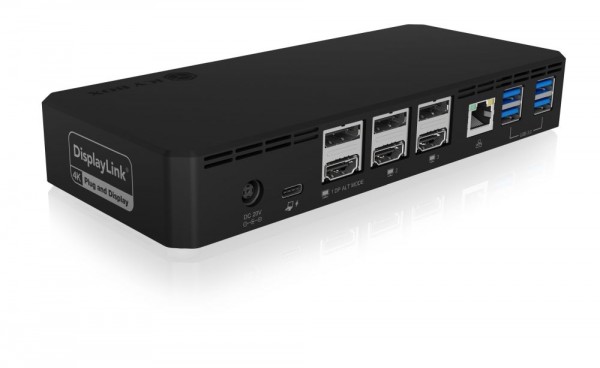 ICY Box Adapter, USB 3.1 C Docking Station -&gt; 3xHDMI3xDPUSB A+C/LAN, IB-DK2254AC,
