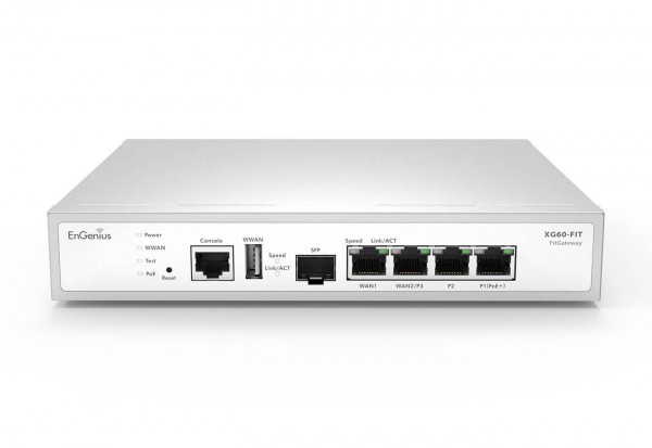 EnGenius-FIT VPN Router • 4x 1GbE • 1x SFP • 1x PoE at • XG60-FIT • FitXpress