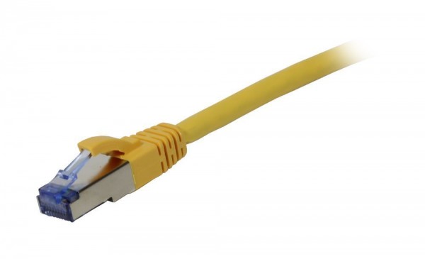 Patchkabel RJ45, CAT6A 500Mhz,20m, gelb, S-STP(S/FTP), Komponent getestet(GHMT certified), AWG26, Synergy 21