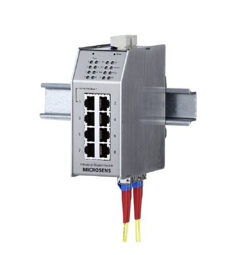 Microsens Profi Line Switch industrial Gigabit, PoE, 1x 10/100/1000Base-T, 7x10/100Base-TX, 3x SFP, MS650869PM-48-V2