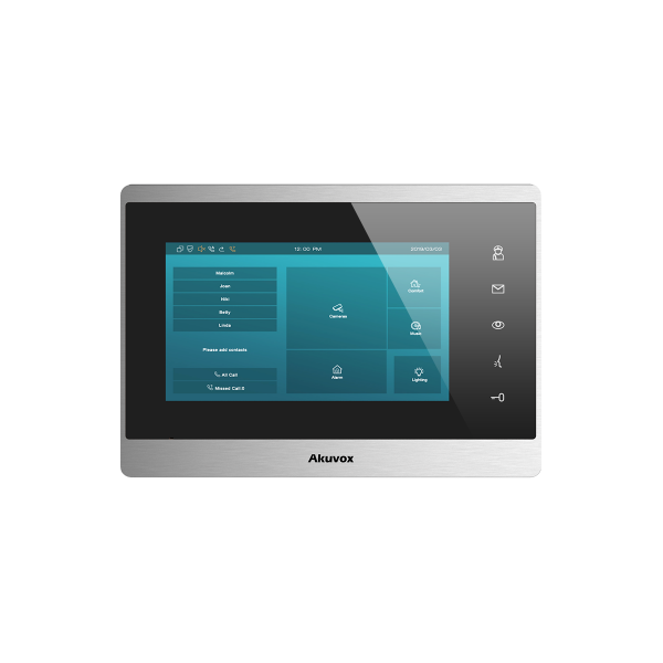 Akuvox Indoor-Station IT82W, Touch Screen, Android, POE, Wi-Fi, silver