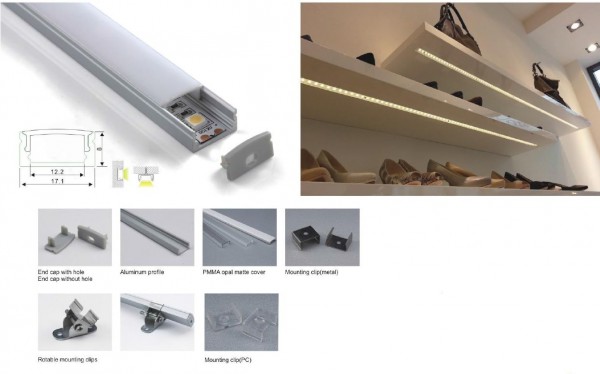 Synergy 21 LED U-Profil 200cm, ALU002-R silber