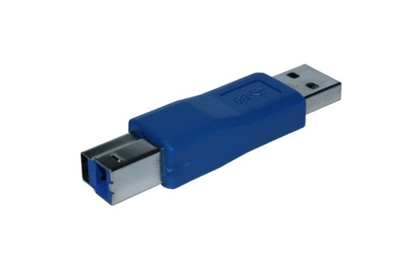 Kabel USB, zbh. Adapter, A(St) =&gt; B(St), USB3.0, blau,