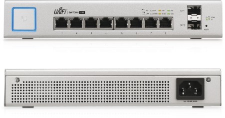 Ubiquiti Switch smart managed Layer2 8 Port • 8x GbE • PoE Budget 130W • 8x PoE at • Desktop • Lüfterlos • UniFi • US-8-150W