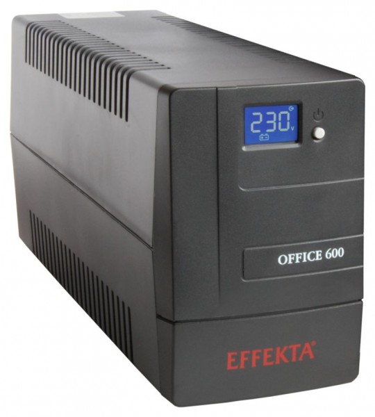 Effekta Line-Interaktive-USV, 400VA, USB/RS232, PVC-Gehäuse, Office 400, Lüfterlos,