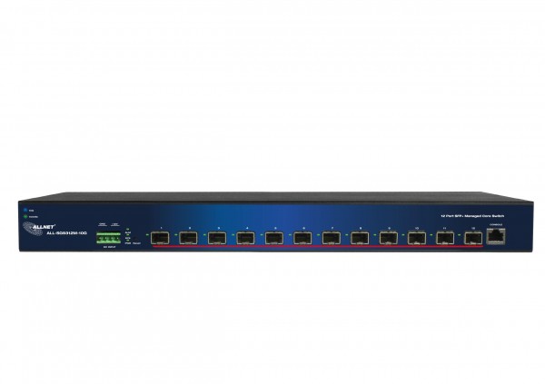 ALLNET Switch smart managed Layer2 12 Port • 12x 12 SFP+ 10GbE • 19&quot; • ALL-SG9312M-10G • Core-Switch • Redundant Power Option