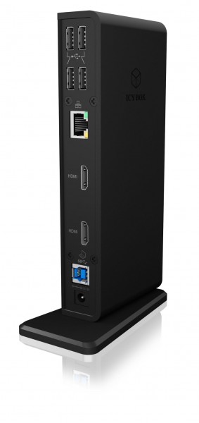 ICY Box Adapter, USB 3.0 B(Buchse) Typ auf LAN/USB 6x/HDMI 2x/Audio, IB-DK2251AC