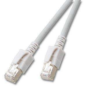 Patchkabel RJ45, VC LED, CAT6A 500Mhz, 5m, weiss, LED in den Steckern!