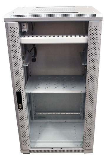 ALLNET 19&quot;Schrank, 42HE, B600/T1200mm, Glastür, Lichtgrau, SNB-Serie,