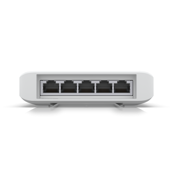 Ubiquiti Switch smart managed Layer2 5 Port • 5x GbE • PoE Budget 46W • 4x PoE at • 1x PoE bt In • Desktop • Lüfterlos • UniFi • USW-Flex