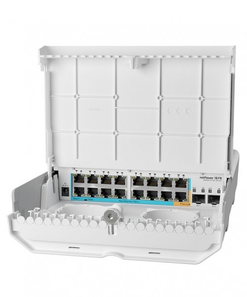 MikroTik Cloud Router Switch CRS318-1Fi-15Fr-2S-OUT, netPower, 16x 10/100 (15x PoE-in, 1 x PoE-out), 2x SFP