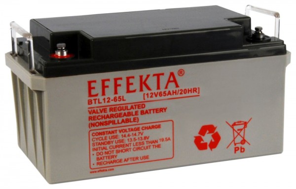 Effekta zbh. Akku 12V/ 65Ah,10-Jahresbatterien