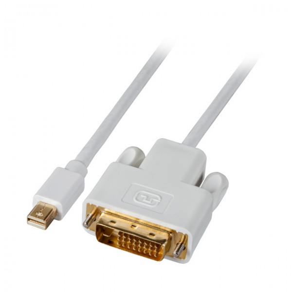 Kabel Video DisplayPort Mini -&gt; DVI, ST/ST, 1.0m, weiss,