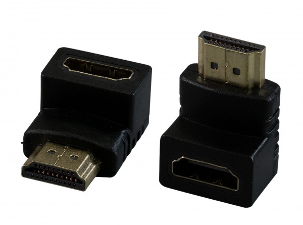 Kabel Video HDMI, Kupplung, Typ A, Bu/St, Stecker 90Grad gewinkelt