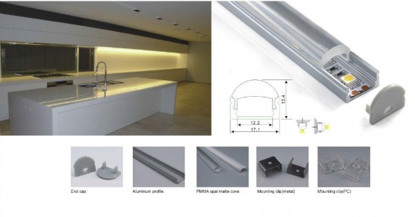 Synergy 21 LED U-Profil 200cm, ALU002-RL in weiss