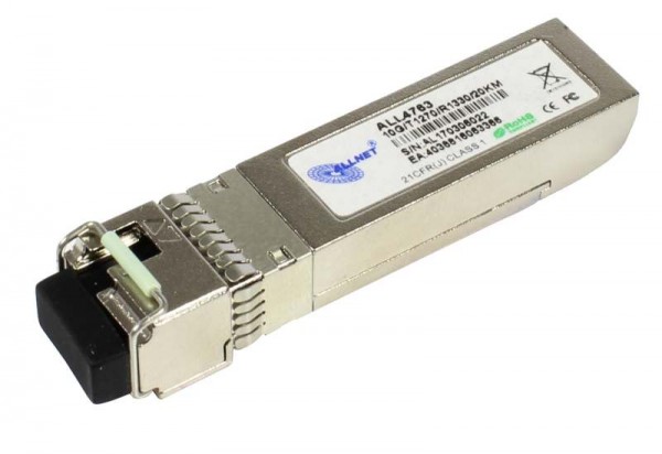 ALLNET Switch Modul ALL4763 SFP+(Mini-GBIC), 10Gbit, B(Bidi)A/LC, Tx1270nm/Rx1330nm, 9u, 20Km,