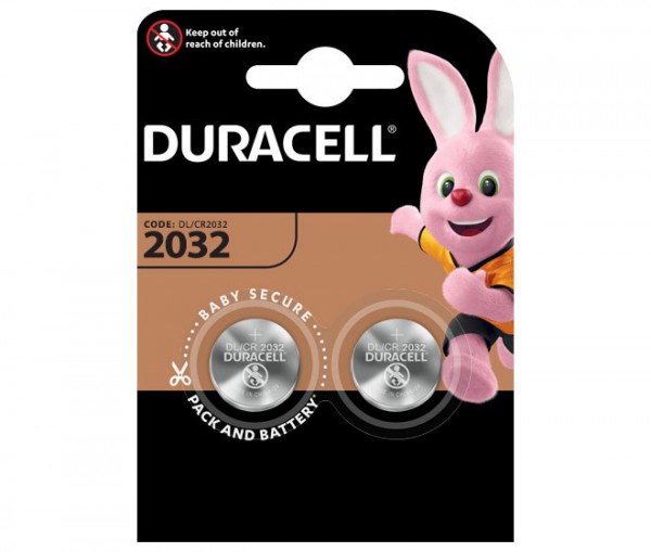 Batterie Knopfzelle CR2032 Duracell 2-Pack