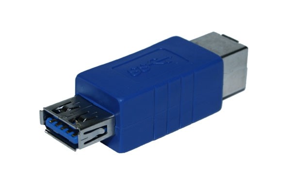 Kabel USB3.0, zbh. Adapter, A(Bu)/B(Bu), blau,
